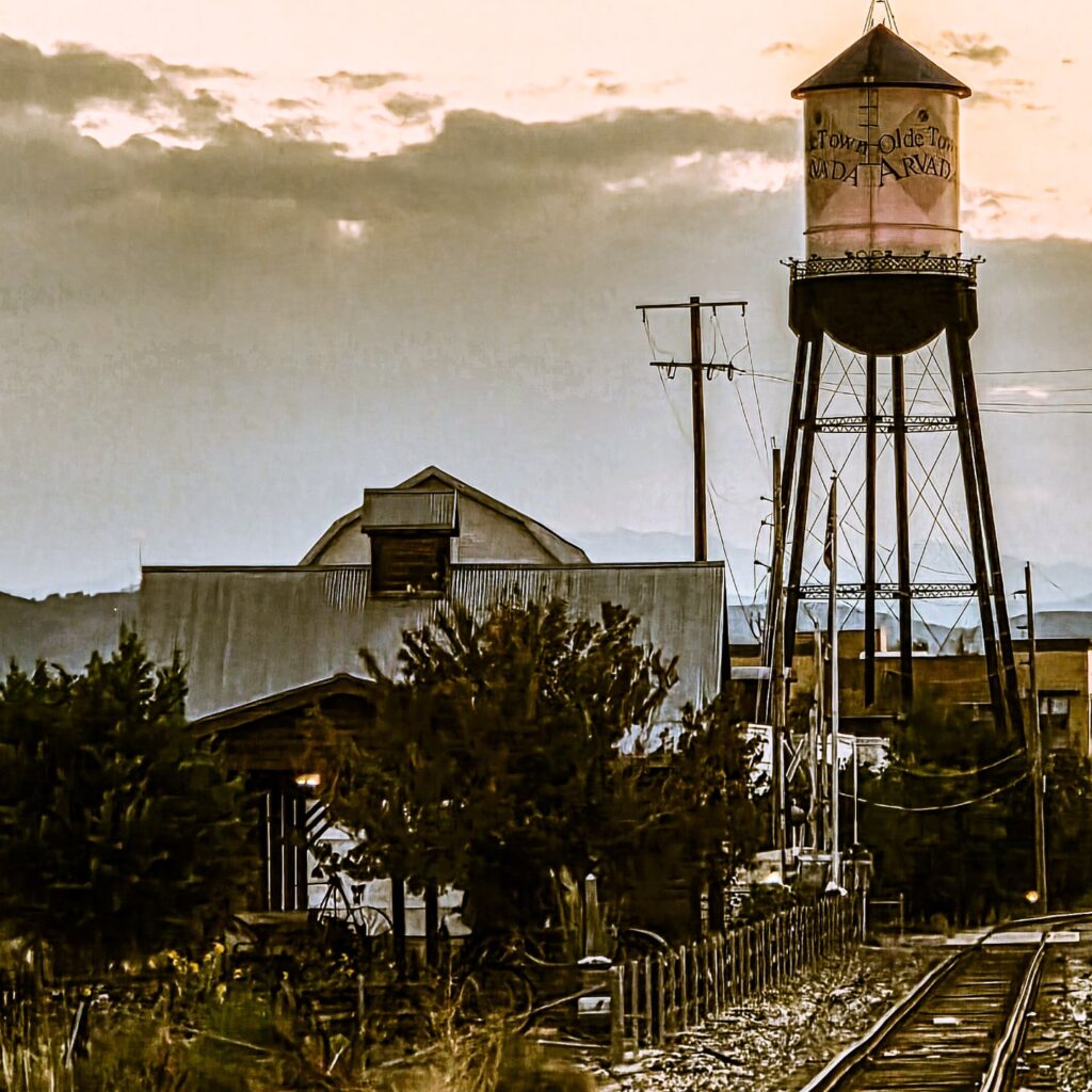 Olde Town Arvada water tower